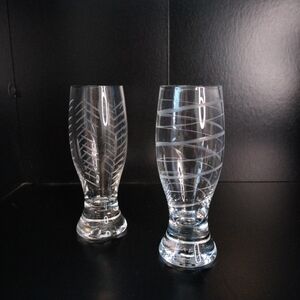 Set of 2 Mikasa Cheers Selections Etched Shot Glasses